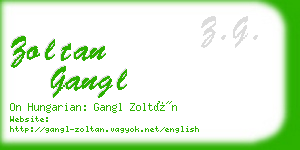 zoltan gangl business card